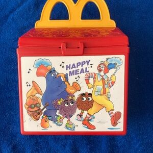 Vintage fisher Price McDonald's  Happy Meal Toy Box with drink and French fries